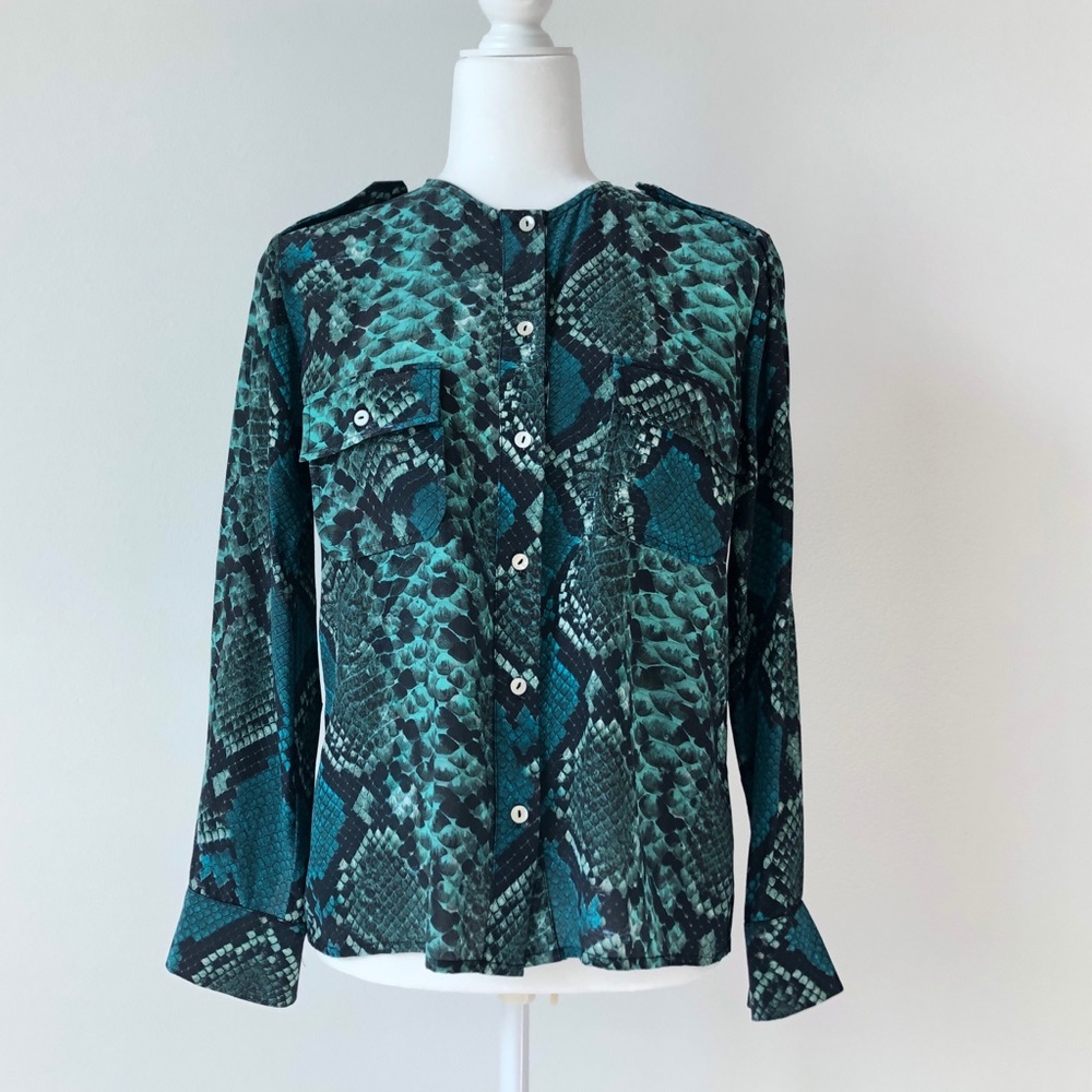 Brazilian Silk Blouse Snake Pattern